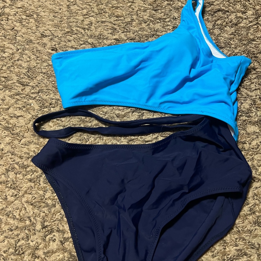 Cupshe Vibrant Blue and Navy Bikini Set